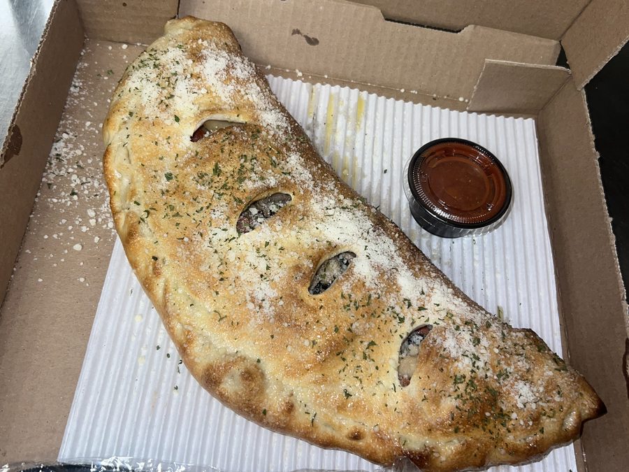 Fresh baked calzone