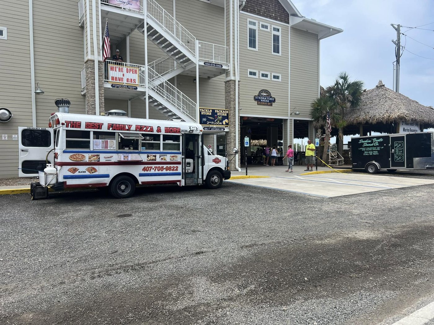 The food truck parked at an event